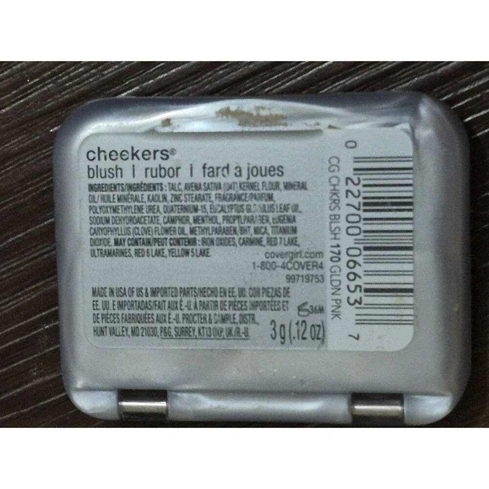 Cover Girl Cheekers Blush GLDN PINK Discontinued Retired Rare Golden Pink